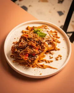 otus Biscoff French toast with mascarpone and caramel drizzle at Hokka, North London